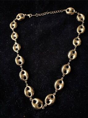 Polished Gold filled Oval Link Necklace  Jewelry